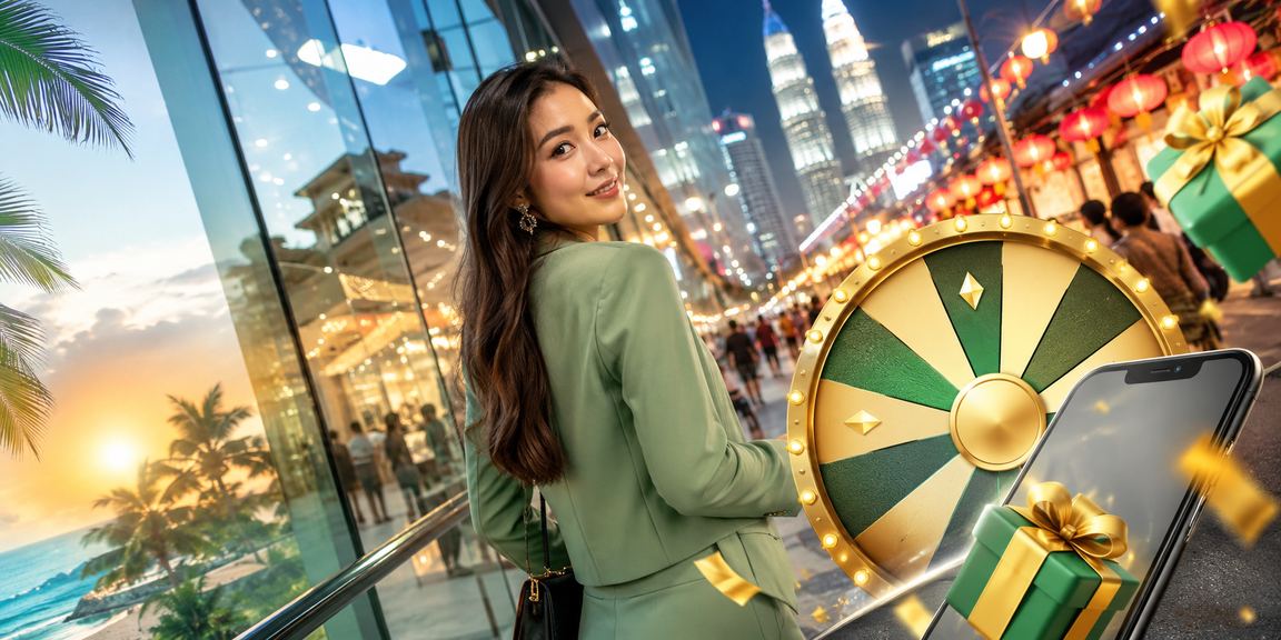 Meja roulette kasino dalam talian suasana Hari Raya di Kuala Lumpur